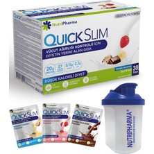NUTRIPHARMA QUICK SLIM Karışık Kutu 30 Adet Düşük Kalorili Diyet İçin Şaker Hediye