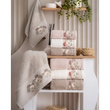 Hazangülü Collection Buldan Üretimi Elişi Lüks Çeyizlik Pamuk 4'lü Mutfak Havlusu I 30X50