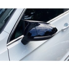 Özgürce Parlak Siyah Yarasa Ayna Kapağı, Volkswagen Passat cc Için Şık Tasarım