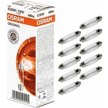 Özgürce 12V 5W 35MM Sofit Tavan Plaka Ampulü 10'lu Paket, Orijinal 6418