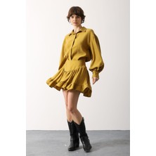 Korse Belli Pileli Mini Etek