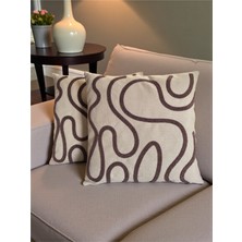 Nunu Teks Bohem Tarz Punch Nakışlı Kırlent Kılıfı | 43X43 cm | 2 Adet