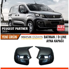 Özgürce Yarasa Ayna Kapağı ve Montaj Bandı, Peugeot Partner 2019+ Için Set