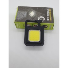 abnturk Mini Projektör Fener Flaşör ve Çok  Fonksiyonlu Mini LED Lamba Anahtarlık USB Şarjlı Genel Yaşam Ürünü Taşınabilir Tam