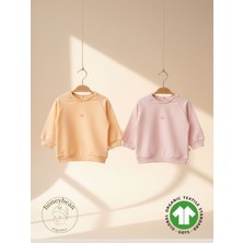 Honeybean Gots Sertifikalı %100 Organik Pamuk Basic Bebek Sweatshirt