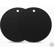 5Gen Tasarım 2'li Silikon Nihale & Kalburabastı Şekillendirici, Petek Desenli, Çaydanlık Altlığı (18CM)