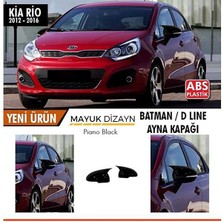 Özgürce Kia Rio Batman Yarasa Ayna Kapağı Sinyalli Piano Black 2012-2016 ve Montaj Bandı