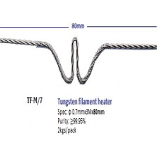 Tungusten Filament Heater. Size: Φ0.7MMX3MX80MM.2KG