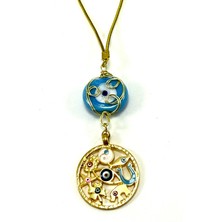 Özgürce Renkli Hayat Ağacı Mavi Dana Gözü Araba Dikiz Aynası Süsü