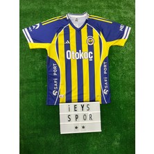 Fen.erbahçe. Arkası Boş Sarı Lacivert Iç Saha Çubuklu 2025/2026 Yeni Sezon Kısa Kol Forma