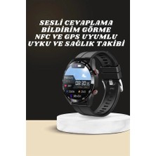 Zenvia Akıllı Saat Amoled Ekran Metal ve Deri Kordonlu Uyku ve Sağlık Takibi Titreşimli