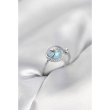 Solenya Gümüş Renk Balık Kuyruğu Okyanus Model Kadın Yüzük