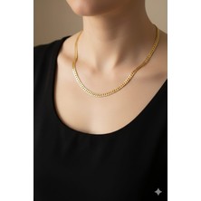 Stainless Steel Çelik Italyan Ezme Gurmet  Kararmaz Kadın Kolye