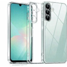 Wowacs Samsung Galaxy A37 ile Uyumlu Kılıf Şeffaf Kamera Korumalı Esnek Silikon Telefon Kılıfı Kapak