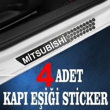 Mitsubishi Özel Oto Kapı Eşikleri Sticker Karbon 4 Adet