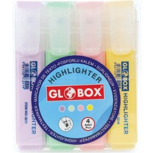 3 Adet  Globax Pastel Fosforlu Kalem 4 Lü