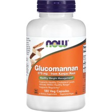 Now Foods Supplements, Glucomannan (Amorphophallus Konjac) 575 Mg, Supports Regularity*, Healthy Weight Management*, 180 Veg Capsules