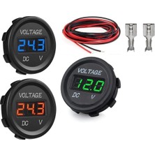 Özgürce 5V-48V Ledli Dijital Voltmetre, Mavi Rakamlar, Güçlü ve Dayanıklı