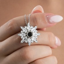 Gumush Gümüş 100 Dilde Seni Seviyorum Lotus Kadın Kolye