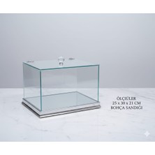 Lumindra Cam Söz Nişan Çeyiz Bohça Kutusu Gelin Damat Bohçası