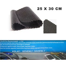 3 Adet  Carub Kaydırmaz Ped Torpido Üstü 25X30CM Siyah