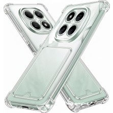 M.TK Moveteck Xiaomi Redmi Note 15 Pro 5g Kılıf Köşe Korumalı Kartlıklı Cüzdanlı Darbe Emici Şeffaf Kapak