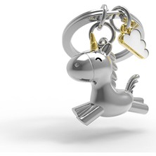 Metalmorphose 3D Uçan Unicorn Anahtarlık Gümüş MTM119-01