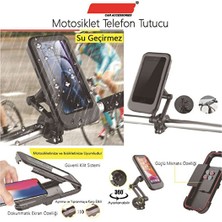 2 Adet  Carub Su Geçirmez Motorsiklet Telefon Tutucu