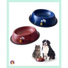 Elar Aksesuar Desenli Metal Kedi Köpek Mama Kabı 22 cm