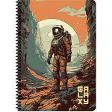 4 Adet   Keskin A4 80 Yp.çiz. Pp Kp.spiralli Galaxy Defter