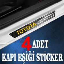 Toyota Özel Oto Kapı Eşikleri Sticker Karbon 4 Adet