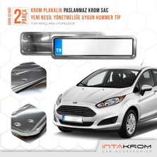 Özgürce Krom Plakalık Hummer Tip 2 Adet, Ford Fiesta Için Şık ve Dayanıklı Aksesuar