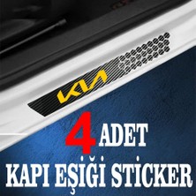 Kia Özel Oto Kapı Eşikleri Sticker Karbon 4 Adet