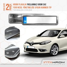 Özgürce Krom Plakalık Hummer Tip 2 Adet Renault Fluence Için Güçlü ve Şık Tasarım