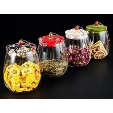 Lumindra 4’lü Doğal Cam Kavanoz Seti 650 ml