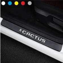 Citroen Cactus Için Özel Yeni Uyumlu Aksesuar Oto Kapı Eşiği Özel Yeni Sticker Karbon 4 Adet