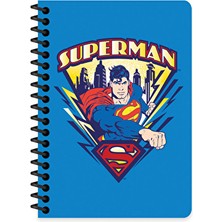 4 Adet   Superman A6 80 Yaprak Çizgili Spiralli Bloknot