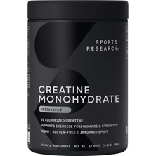 Sports Research Creatine Monohydrate - Gain Lean Muscle, Improve Performance And Strength And Support Workout 500GR