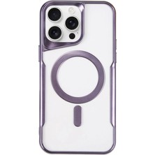Eco Port iPhone 15 Pro Max Kılıf Boyi Magsafe Silikon Kapak - Derin Mor