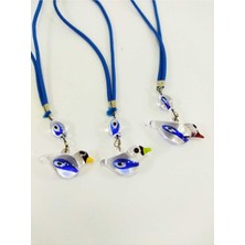 Özgürce El Yapımı Cam Kuş Nazar Boncuğu Üçlü Araba Süsü ve Hediyelik Aksesuar