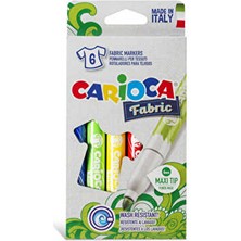 4 Adet   Carioca Keçeli Kumaş Boya Kalemi 6lı