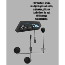 İlkyaz Fashion BT22 Kask Bluetooth Kulaklık Su Geçirmez Motosiklet Iletişim Sistemi ILKYZ-KRGRS34