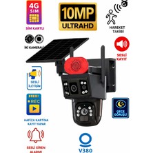 Linas 4g-Solar Panelli Full Hd 2 Kameralı Güvenlik Kamerası