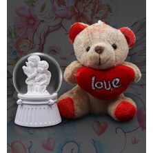 Mini Love Ayıcık &  Melek Kar Küresi Hediye Seti