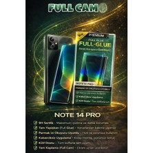 Almanara Project Note 14 Pro Uyumlu 9h Full Glue Tam Kaplama Temperli Cam Ekran Koruyucu (Full Cam)