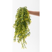 Güleç Yapay Çiçek Yapay Japon Şimşir Sarkan 80 cm 5 Dal Yeşil  Sarı