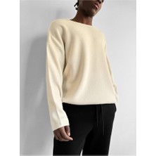 Elku Moda Erkek Oversize Triko Kazak Pamuklu Geniş Bisiklet Yaka Salaş Örgü Yeni Sezon