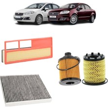 Özgürce 3’lü Karbon Filtre Bakım Seti Fiat Linea Euro 4 2007 Sonrası 1.3 Jtd Multijet