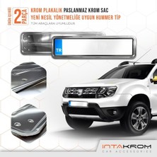 Özgürce Dacia Duster Krom Plakalık Hummer Tip 2 Adet, Şık ve Dayanıklı Tasarım