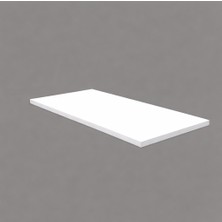 Alanraf 25X75 cm Beyaz Ahşap Raf - Suntalam Tekli Raf